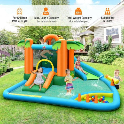 Costway Inflatable Bouncers 7 in 1 Inflatable Water Slide Park by Costway 781880250692 71962345 7 in 1 Inflatable Water Slide Park by Costway SKU# 71962345