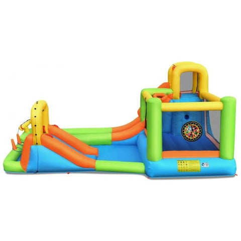 Costway Inflatable Bouncers 7 In 1 Jumping Bouncer Castle with 735W Blower for Backyard by Costway 781880234265 85693124