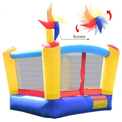 Castle Inflatable Moonwalk Bounce House with Rotating Windmill by Costway