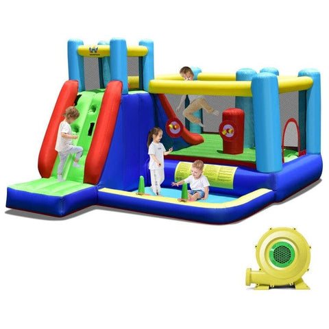 Costway Inflatable Bouncers Inflatable Bounce House with 735W Blower by Costway 781880227311 49035187 Inflatable Bounce House with 735W Blower by Costway SKU# 49035187