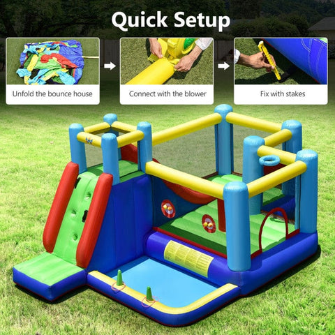 Costway Inflatable Bouncers Inflatable Bounce House with 735W Blower by Costway 781880227311 49035187 Inflatable Bounce House with 735W Blower by Costway SKU# 49035187