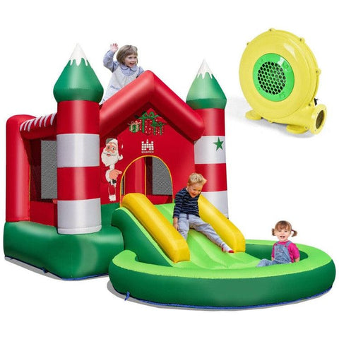 Costway Inflatable Bouncers Inflatable Bounce House with Blower for Kids Aged 3-10 Years by Costway 781880297154 53148679 Inflatable Bounce House with Blower for Kids Aged 3-10 Years  Costway