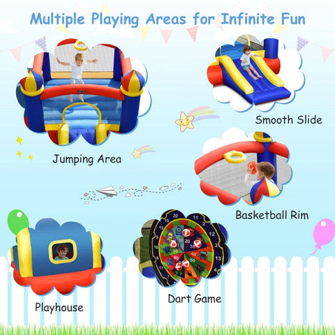 Costway Inflatable Bouncers Inflatable Castle Kids Bounce House with Slide Jumping by Costway 781880226949 25634709