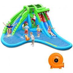 Costway Inflatable Bouncers Inflatable Crocodile Style Water Slide Upgraded Kids Bounce Castle with 780W Blower by Costway 781880256250 03791258 Crocodile Style Water Slide Upgraded Kids Bounce Castle w/ 780W Blower