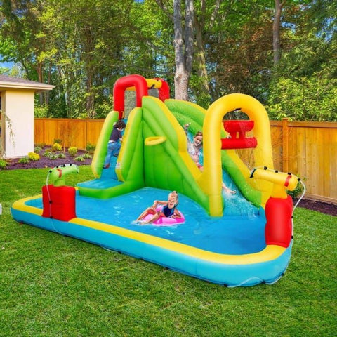 Costway Inflatable Bouncers Inflatable Splash Jump Slide Water Bounce by Costway