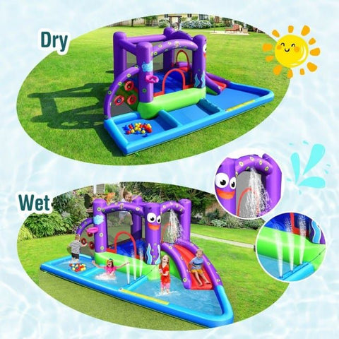 Costway Inflatable Bouncers Inflatable Water Slide Castle without Blower by Costway 781880256212 13275469 Inflatable Water Slide Castle without Blower by Costway SKU# 13275469