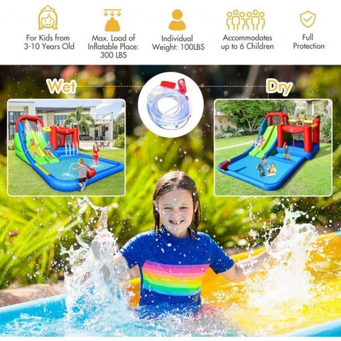 Costway Inflatable Bouncers Inflatable Water Slide Kids with Ocean Balls and 780W Blower by Costway 37021845 Inflatable Water Slide Kids with Ocean Balls & 780W Blower by Costway