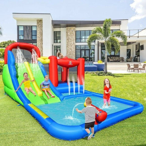 Costway Inflatable Bouncers Inflatable Water Slide Kids with Ocean Balls and 780W Blower by Costway 781880247944 37021845 Inflatable Water Slide Kids with Ocean Balls & 780W Blower by Costway
