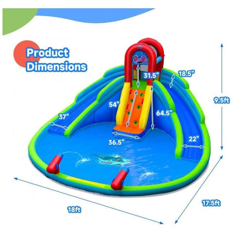 Costway Inflatable Bouncers Inflatable Waterslide Bounce House with Upgraded Handrail without Blower by Costway 781880243656 23159670 Inflatable Waterslide Bounce House Upgraded Handrail without Blower