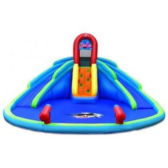 Inflatable Waterslide Bounce House with Upgraded Handrail without Blower by Costway