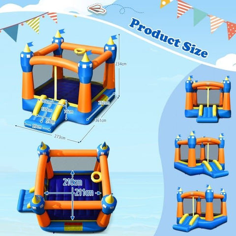 Costway Inflatable Bouncers Kids Inflatable Bounce House Magic Castle with Large Jumping Area Without Blower by Costway 781880256052 79045362 Kids Inflatable Bounce House Magic Castle Large Jumping Area w/oBlower