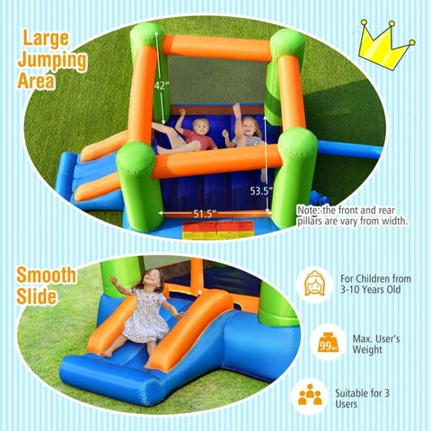 Costway Inflatable Bouncers Kids Inflatable Bounce House Without Blower for Indoor and Outdoor by Costway 781880256243 01694527 Kids Inflatable Bounce House Without Blower for Indoor and Outdoor
