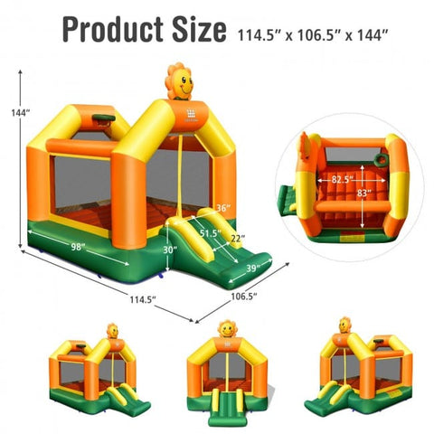 Costway Inflatable Bouncers Kids Inflatable Bounce Jumping Castle House with Slide without Blower by Costway 781880256229 10936247 Kids Inflatable Bounce Jumping Castle House with Slide without Blower 