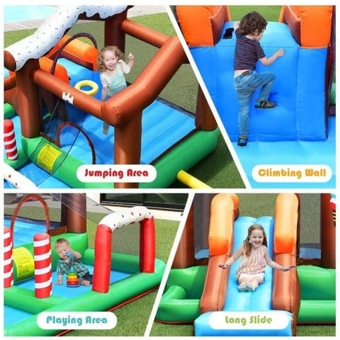 Costway Inflatable Bouncers Outdoor Indoor Inflatable Kids Bounce House with 480W Air Blower by Costway 781880243748 84276901 Outdoor Indoor Inflatable Kids Bounce House  480W Air Blower Costway