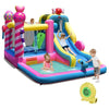 Image of Costway Inflatable Bouncers Sweet Candy Inflatable Bounce House with Water Slide and 480W Blower by Costway 781880227236 06435982 Sweet Candy Inflatable Bounce House with Water Slide and 480W Blower