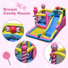Image of Costway Inflatable Bouncers Sweet Candy Inflatable Bounce House with Water Slide and 480W Blower by Costway 781880227236 06435982 Sweet Candy Inflatable Bounce House with Water Slide and 480W Blower