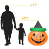 Image of Costway Inflatable Party Decorations 4 Ft Halloween Inflatable LED Pumpkin with Witch Hat 781880282396 19643825