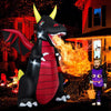 Image of Costway Inflatable Party Decorations 8 Feet Halloween Inflatable Fire Dragon  Decoration with LED Lights by Costway 42687195 8 Feet Halloween Inflatable Fire Dragon  Decoration with LED Lights