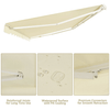 Image of Costway Outdoor 12' x 10' Retractable Patio Awning Aluminum Sunshade Shelter-Beige by Costway 52376194 12' x 10' Retractable  Awning Aluminum Sunshade Shelter-Beige  Costway