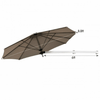 Image of Costway Outdoor 8' Wall-Mounted Telescopic Folding Tilt Aluminum Sun Shade Umbrella by Costway 8' Wall-Mounted Telescopic Folding Tilt  Sun Shade Umbrella by Costway