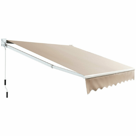 Costway Outdoor 8' × 6.5' Retractable Aluminum Patio Sun Awning by Costway 781880210443 52304698