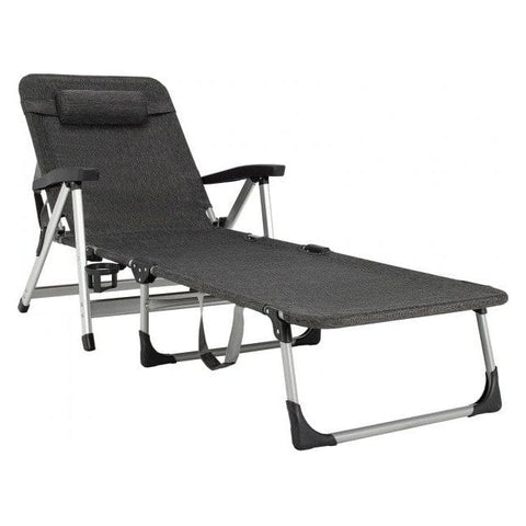 Costway Outdoor Chairs Beach Folding Chaise Lounge Recliner with 7 Adjustable Position by Costway