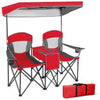 Image of Costway Outdoor Chairs Portable Folding Camping Canopy Chairs with Cup Holder by Costway