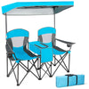Image of Costway Outdoor Chairs Portable Folding Camping Canopy Chairs with Cup Holder by Costway