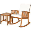 Image of Costway Outdoor Furniture 2 PCS Acacia Wood Patio Rocking Chair Table Set by Costway 7461758217110 47893650 2 PCS Acacia Wood Patio Rocking Chair Table Set by Costway 47893650