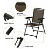Image of Costway Outdoor Furniture 2 Pcs Folding Sling Chairs with Steel Armrest and Adjustable Back for Patio By Costway 781880211938 25730841 2 Pcs Folding Sling Chairs Steel Armrest and Adjustable Back for Patio