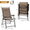 Image of Costway Outdoor Furniture 2 Pcs Outdoor Patio Folding Chair with Armrest for Camping Lawn Garden by Costway 08916542