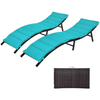 Image of Costway Outdoor Furniture 2 Pieces Folding Patio Lounger Chair by Costway 2 Pieces Folding Patio Lounger Chair by Costway SKU# 80594127
