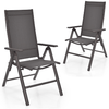 Image of Costway Outdoor Furniture 2 Pieces Patio Folding Dining Chairs Aluminium Adjustable Back by Costway 26953718 2 Pieces Patio Folding Dining Chairs Aluminium Adjustable Back Costway