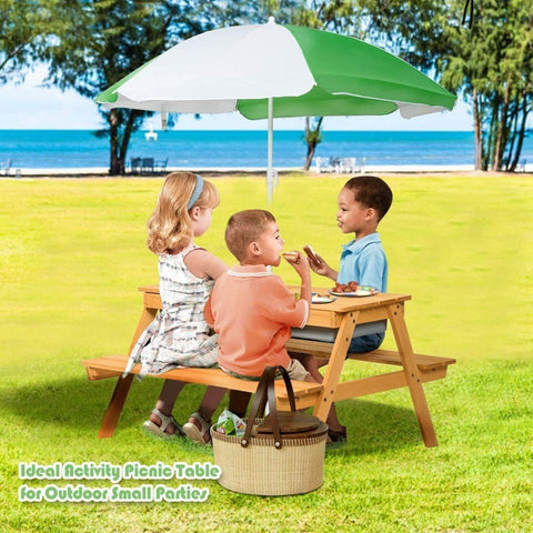 Costway Outdoor Furniture 3 In 1 Convertible Picnic Table Set for Kids by Costway 7461759705562 36759841 3 In 1 Convertible Picnic Table Set for Kids by Costway SKU# 36759841