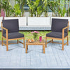 Image of Costway Outdoor Furniture 3 in 1 Patio Solid Wood Thick Cushion Garden Furniture by Costway 7461758416964 82041697