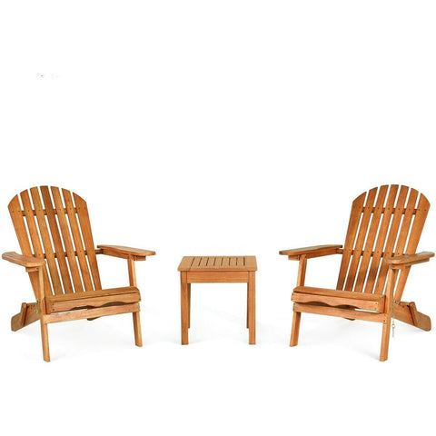 Costway Outdoor Furniture 3 PCS Adirondack Chair Set w/ Widened Armrest By Costway 7461758081704 25897401 3 PCS Adirondack Chair Set w/ Widened Armrest By Costway SKU# 25897401