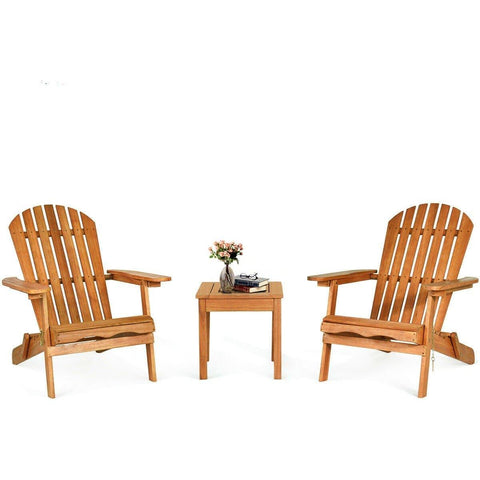 Costway Outdoor Furniture 3 PCS Adirondack Chair Set w/ Widened Armrest By Costway 7461758081704 25897401 3 PCS Adirondack Chair Set w/ Widened Armrest By Costway SKU# 25897401