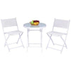 Image of Costway Outdoor Furniture 3 Pcs Folding Garden Patio Table Chairs Set by Costway