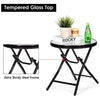 Image of 3 Pcs Outdoor Folding Rocking Chair Table Set with Cushion By Costway