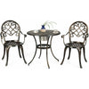 Image of 3 Pcs Outdoor Set Patio Bistro with Attached Removable Ice Bucket by Costway