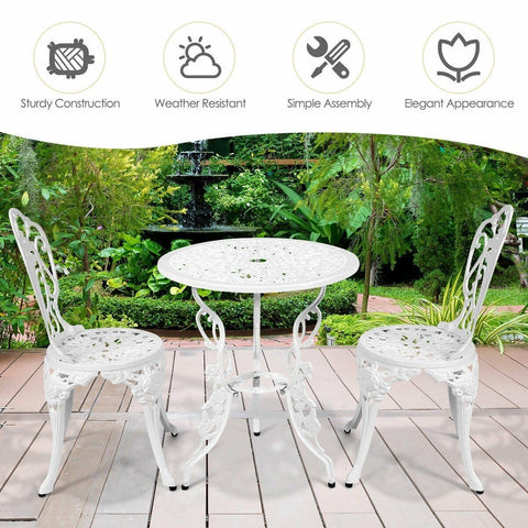 Costway Outdoor Furniture 3 PCS Patio Table Chairs Furniture Bistro Set by Costway 7461758360052 60293158 3 PCS Patio Table Chairs Furniture Bistro Set by Costway SKU# 60293158