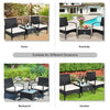 Image of 3 Pcs Patio Wicker Rattan Furniture Set with White Cushion by Costway
