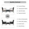 Image of Costway Outdoor Furniture 3 Pcs Patio Wicker Rattan Furniture Set with White Cushion by Costway