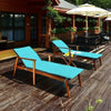 Image of Costway Outdoor Furniture 3 Pcs Portable Patio Cushioned Rattan Lounge Chair Set with Folding Table by Costway