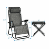 Image of Costway Outdoor Furniture 3 Pieces Folding Portable Zero Gravity Reclining Lounge Chairs Table Set by Costway 3 Pcs Folding Portable Zero Gravity Reclining Lounge Chairs Table Set