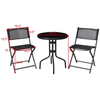 Image of Costway Outdoor Furniture 3 Piecs Folding Bistro Table Chairs Set for Indoor and Outdoor by Costway 781880217213 15432896 3 Piecs Folding Bistro Table Chairs Set for Indoor and Outdoor Costway