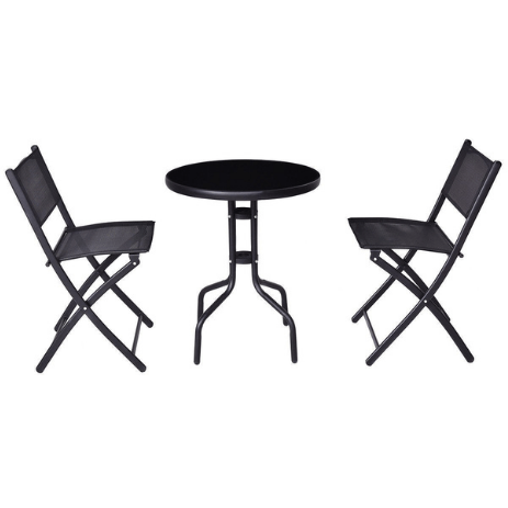 Costway Outdoor Furniture 3 Piecs Folding Bistro Table Chairs Set for Indoor and Outdoor by Costway 781880217213 15432896 3 Piecs Folding Bistro Table Chairs Set for Indoor and Outdoor Costway