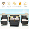Image of Costway Outdoor Furniture 4 Pcs Patio Rattan Conversation Set Outdoor Wicker Furniture Set by Costway