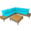 Image of Costway Outdoor Furniture 4 PCS Patio Rattan Furniture Set with Wooden Side Table by Costway