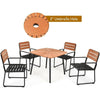 Image of Costway Outdoor Furniture 5 PCS Outdoor Patio Dining Table Set Aluminum Frame by Costway 7461759955974 49803725